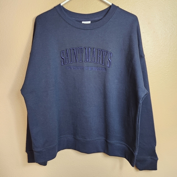 NEW Champion Unisex St Marys University of Minnesota Navy Crew Sweatshirt - Picture 1 of 12